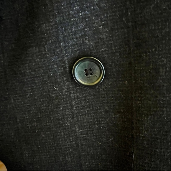 Banana Republic Classic Mid Length Wool Blend Peacoat Charcoal Gray Women’s M - Picture 11 of 12